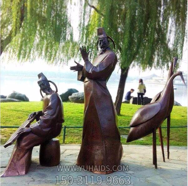公园玻璃钢仿铜园林大型抽象创意人物博鱼网页版