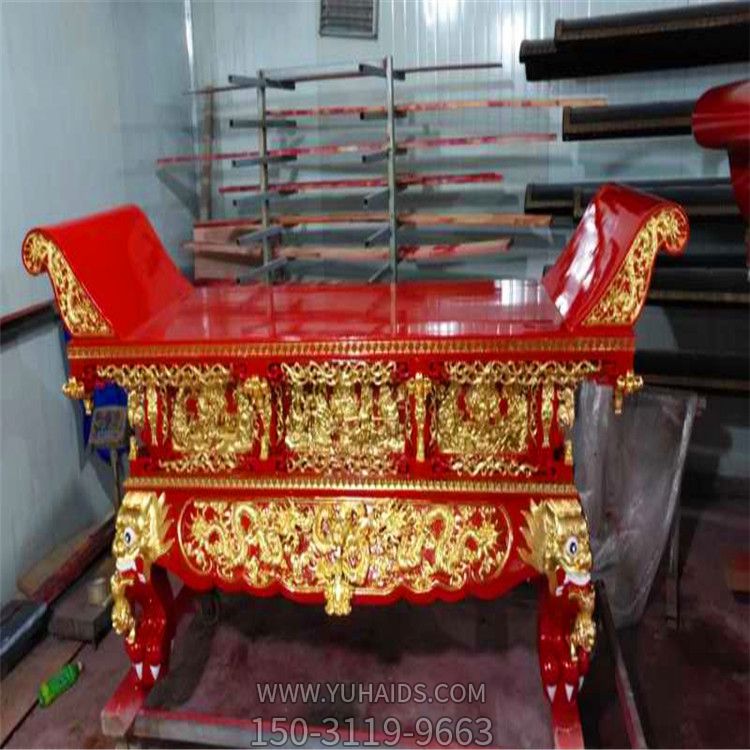 寺庙大殿室内摆放小型元宝木雕供桌博鱼网页版