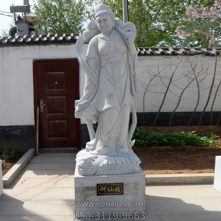 大理石石雕户外园林大型神话人物何仙姑 博鱼网页版