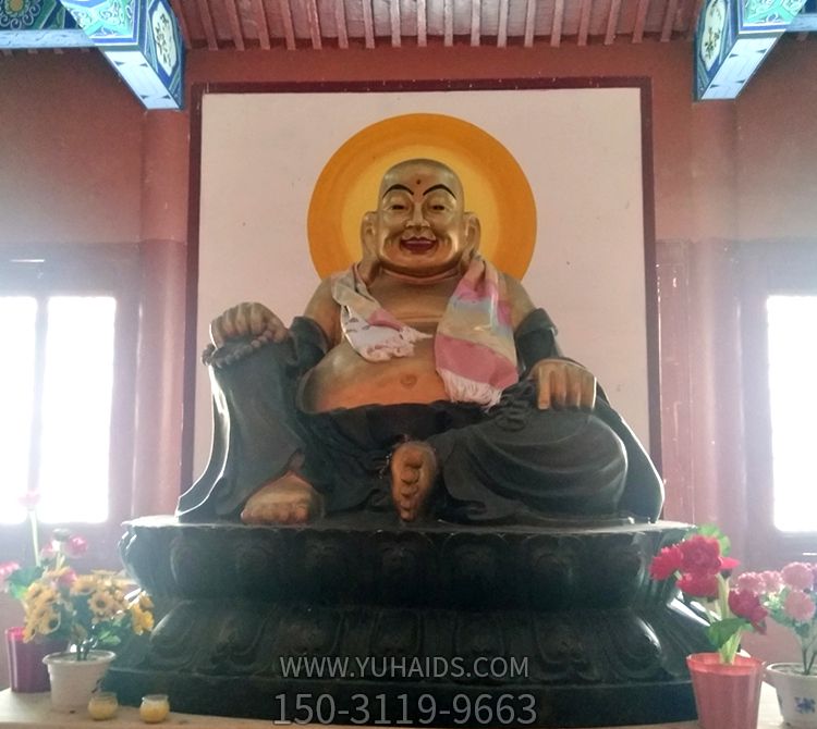 大型玻璃钢彩绘寺庙景区供奉弥勒佛博鱼网页版