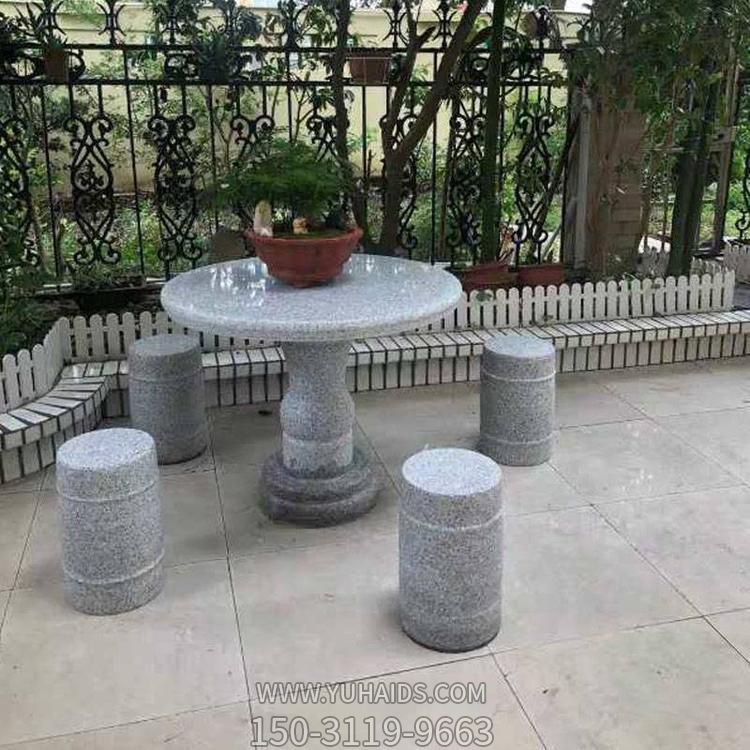 公园1200mm大型花岗岩圆石桌石鼓凳博鱼网页版