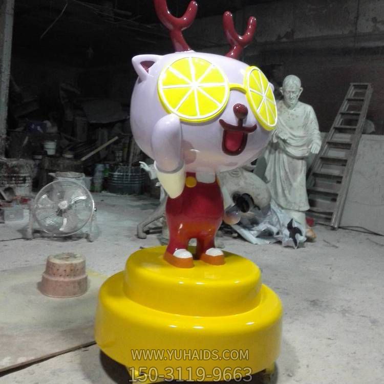 创意水果店铺玻璃钢卡通公仔博鱼网页版