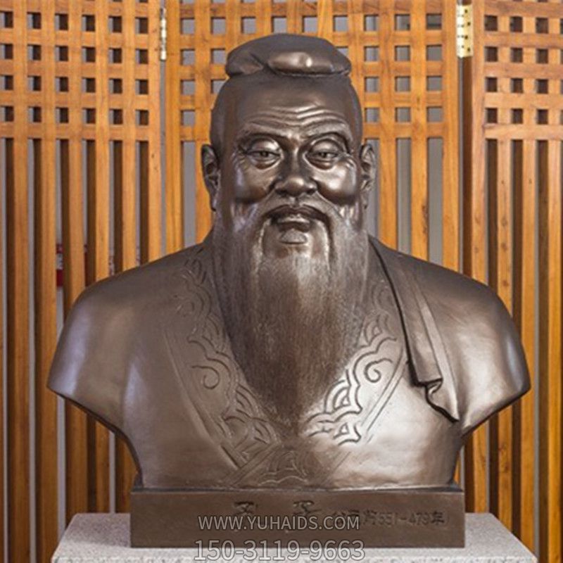 广场摆放玻璃钢仿铜儒家学派创始人孔子博鱼网页版肖像