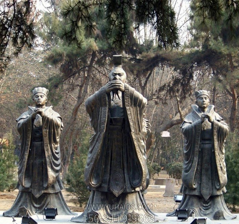 景区广场历史名人刘关张桃园结义人物铜博鱼网页版