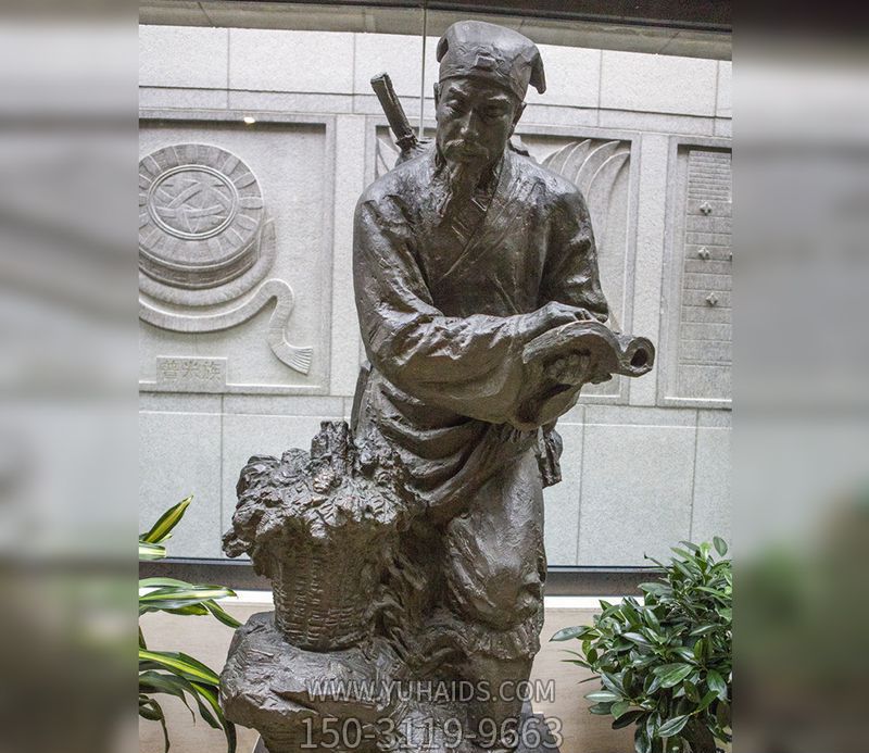 庭院园林摆放铸铜浮雕医学家李时珍青铜雕博鱼网页版