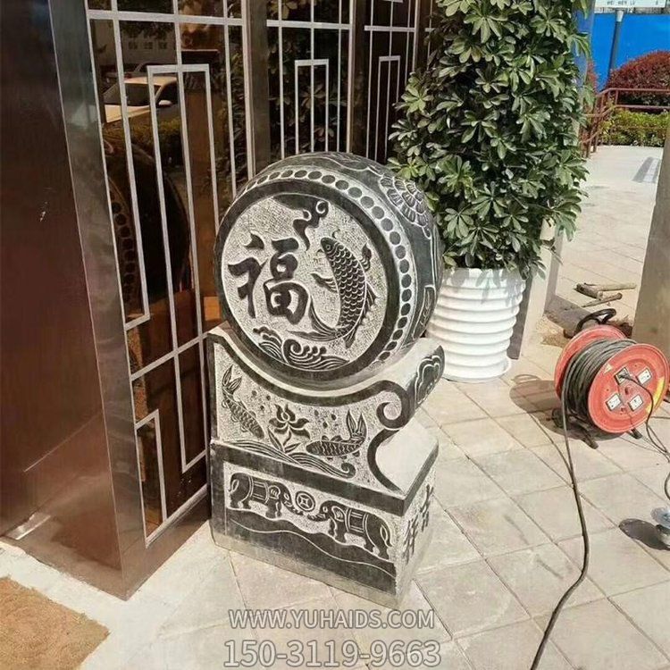 仿古做旧庭院门口摆放的抱鼓石博鱼网页版