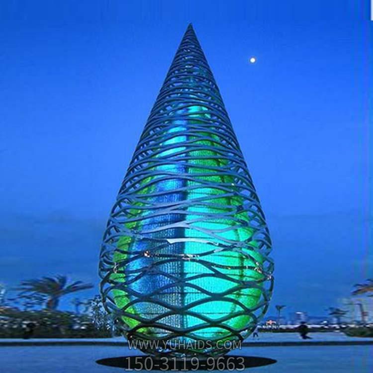 户外广场公园水滴灯光不锈钢镂空圆球城市亮化夜景观博鱼网页版