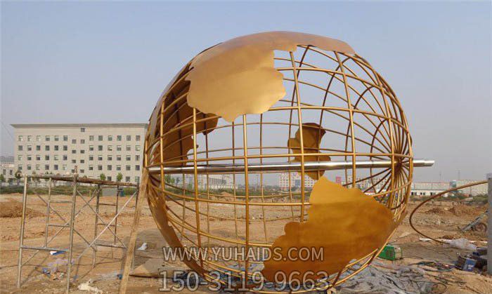 户外广场不锈钢喷金烤漆镂空地球仪博鱼网页版