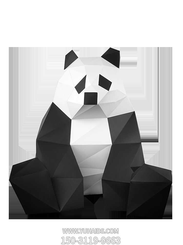 海边别墅观光区摆放创意几何玻璃钢熊猫博鱼网页版