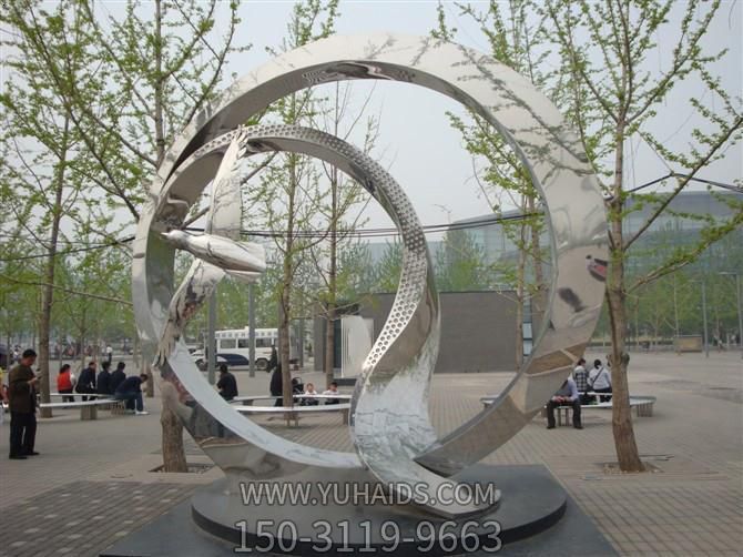 不锈钢几何抽象圆环摆件博鱼网页版