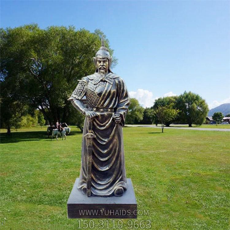 古代将军玻璃钢仿铜校园园林景观博鱼网页版