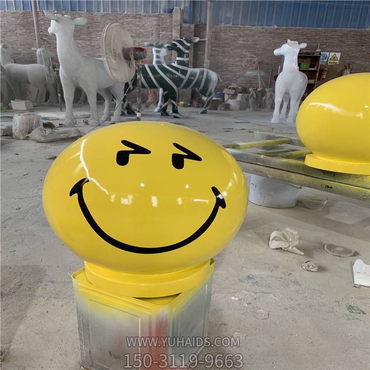 公园不锈钢彩绘搞怪表情景观博鱼网页版