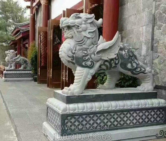 酒店门口大型大理石浮雕招财貔貅博鱼网页版