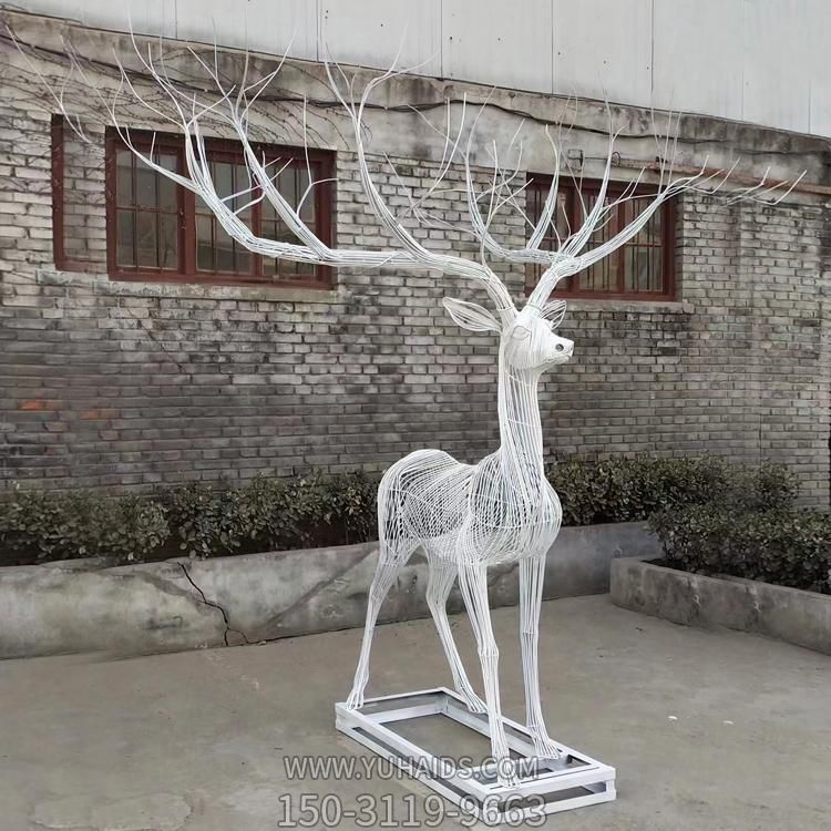 公园不锈钢镂空户外园林大型动物梅花鹿博鱼网页版