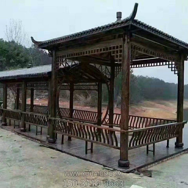 户外园林公园大型防腐木景观凉亭长廊博鱼网页版