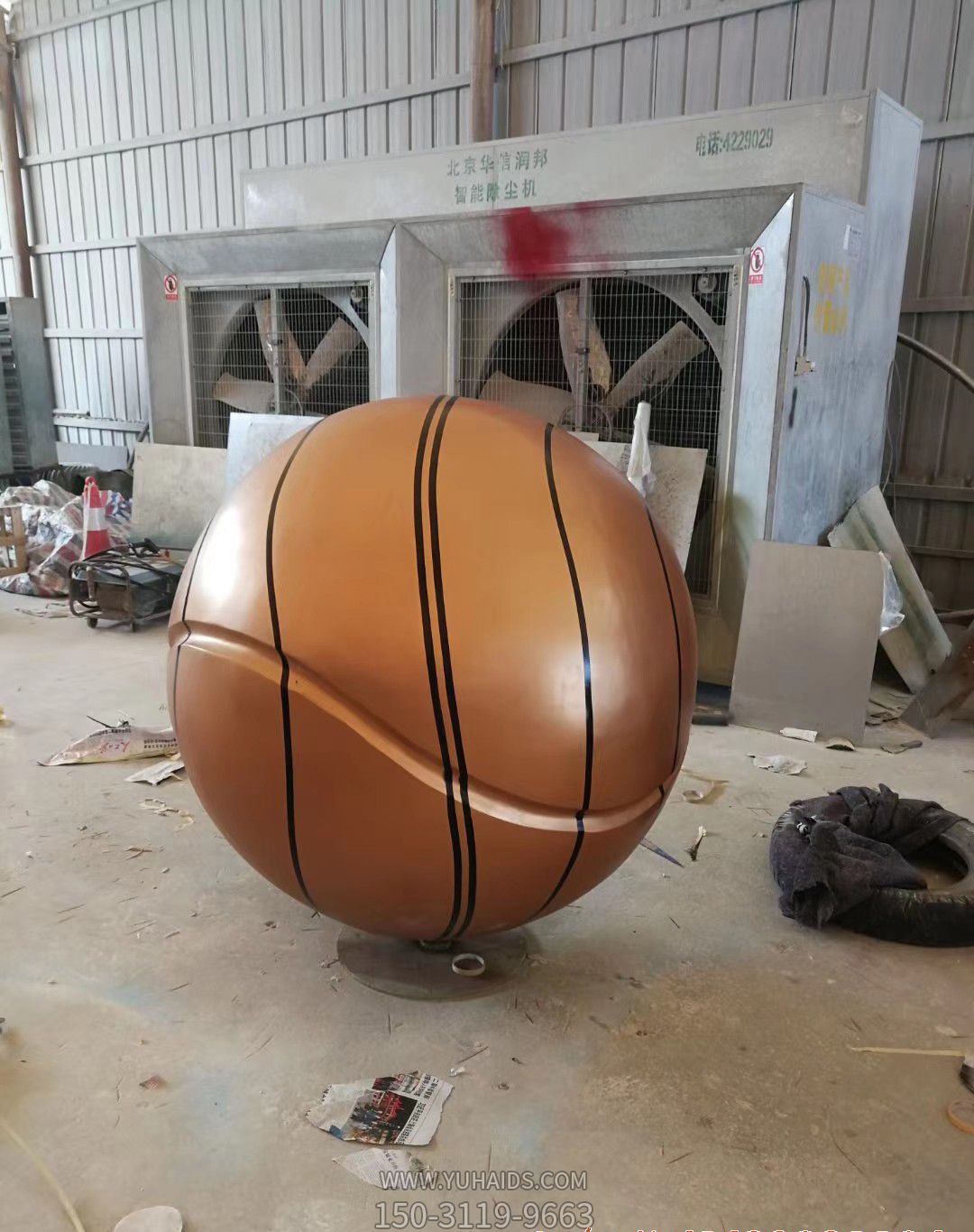 体育场摆放玻璃钢仿真篮球景观博鱼网页版