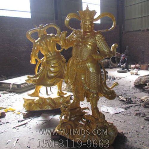 寺庙景区黄铜喷金烤漆大型菩萨景观四大金刚博鱼网页版