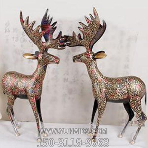 动物园不锈钢仿铜户外景区梅花鹿博鱼网页版