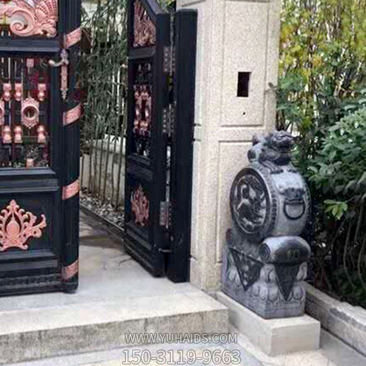 石雕青石仿古麒麟  门墩抱鼓石别墅摆件博鱼网页版