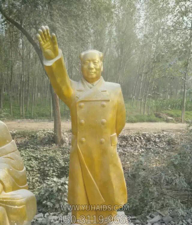 户外园林铜铸喷金毛泽东博鱼网页版
