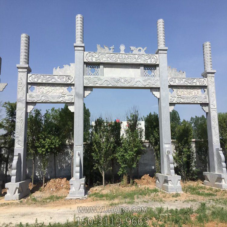 户外景区石材石雕大型牌坊博鱼网页版景观