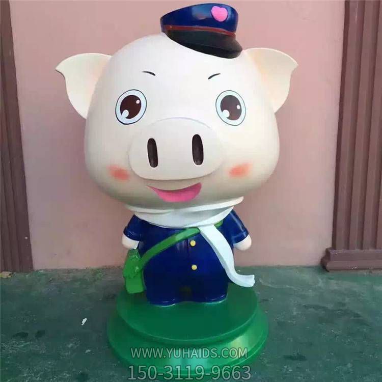 幼儿园摆放玻璃钢卡通小猪公仔摆件博鱼网页版