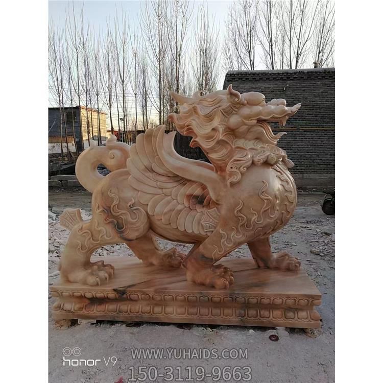 石雕貔貅一对天然晚霞红公司园林中式招财镇宅博鱼网页版