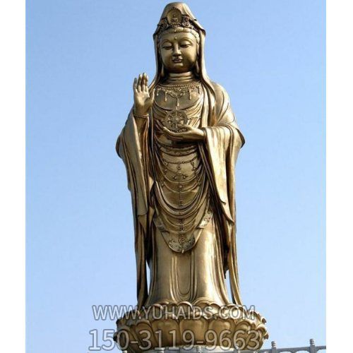 户外寺庙型铸铜喷金滴水观音博鱼网页版