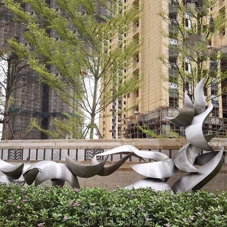 别墅小区抽象不锈钢景观动物博鱼网页版