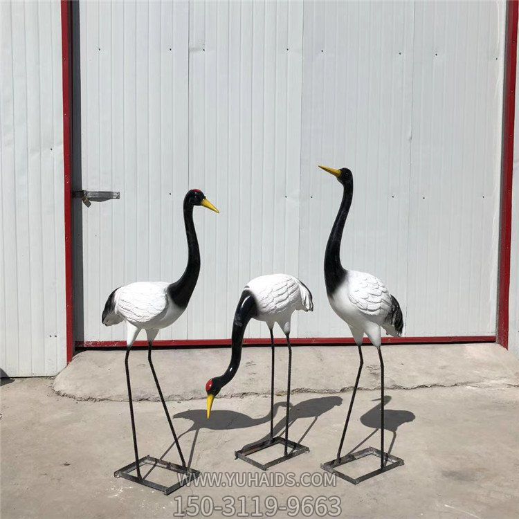 玻璃钢仿真户外园林丹顶鹤博鱼网页版