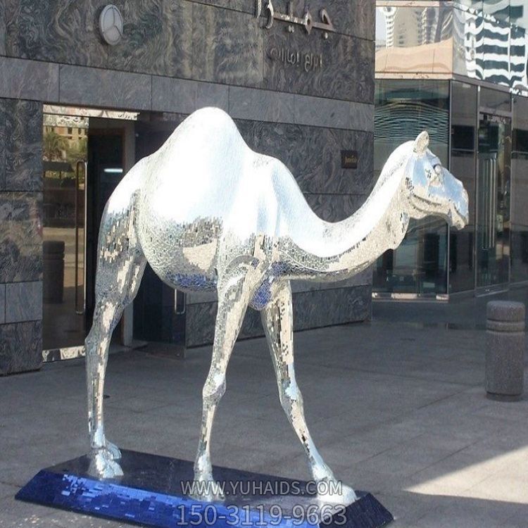 广场大型不锈钢镂空抽象骆驼博鱼网页版