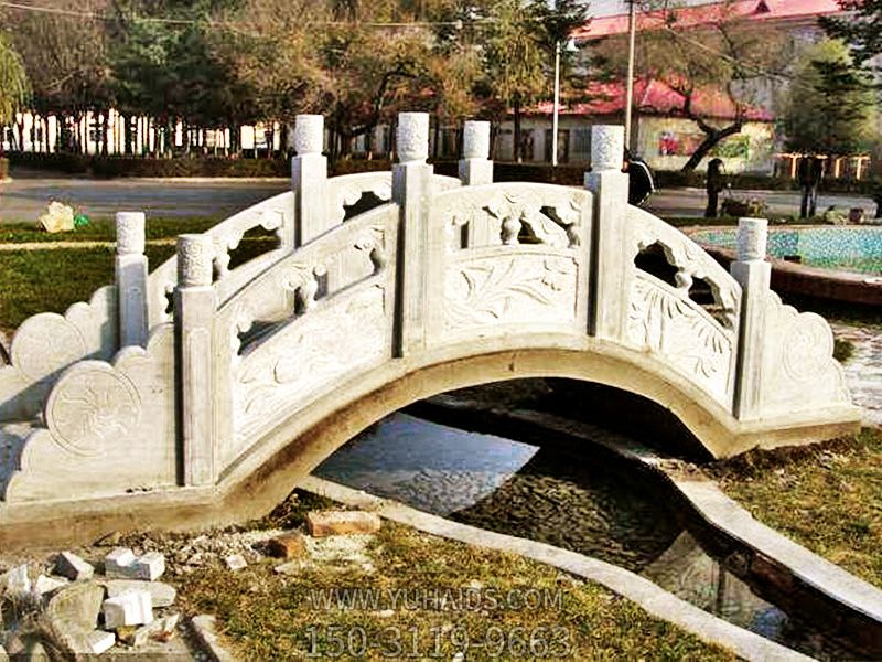 花园广场微景观小石拱桥汉白玉栏杆装饰摆件博鱼网页版