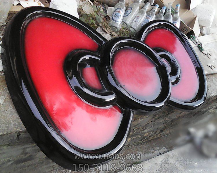 商场装饰0玻璃钢喷漆蝴蝶结博鱼网页版