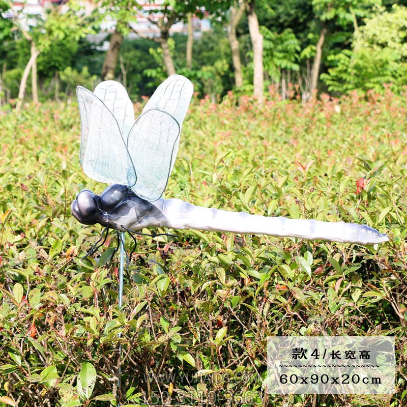 园林喷水灰色玻璃钢蜻蜓博鱼网页版