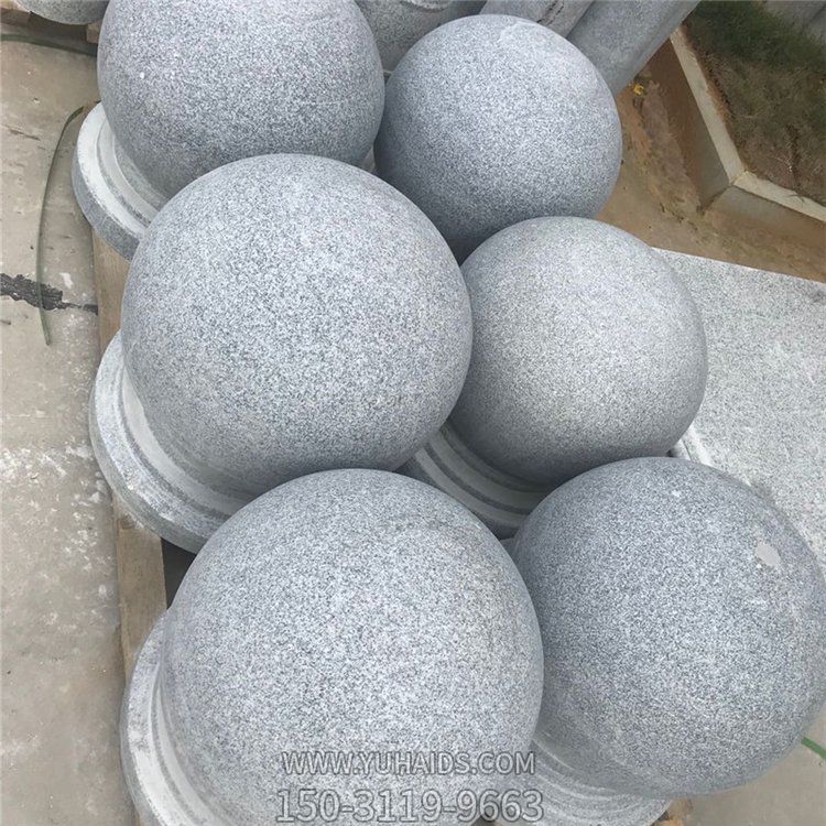大理石浮雕挡车石球小区学校门口摆件是圆墩博鱼网页版