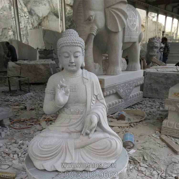 中式禅意佛像寺院户外摆放大理石雕刻如来佛像博鱼网页版