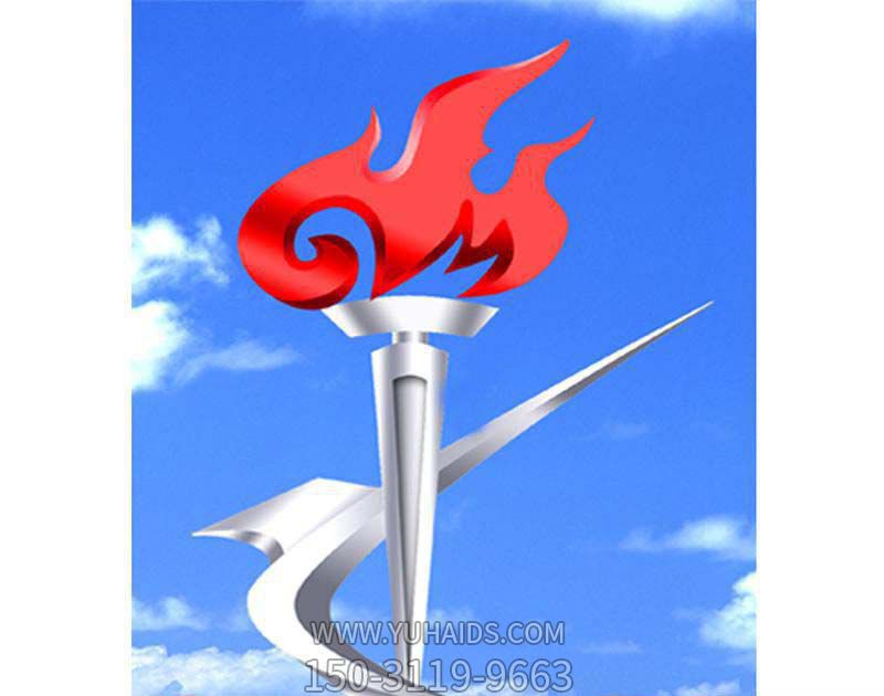 火炬博鱼网页版-公园商厦不锈钢镜面创意火炬博鱼网页版