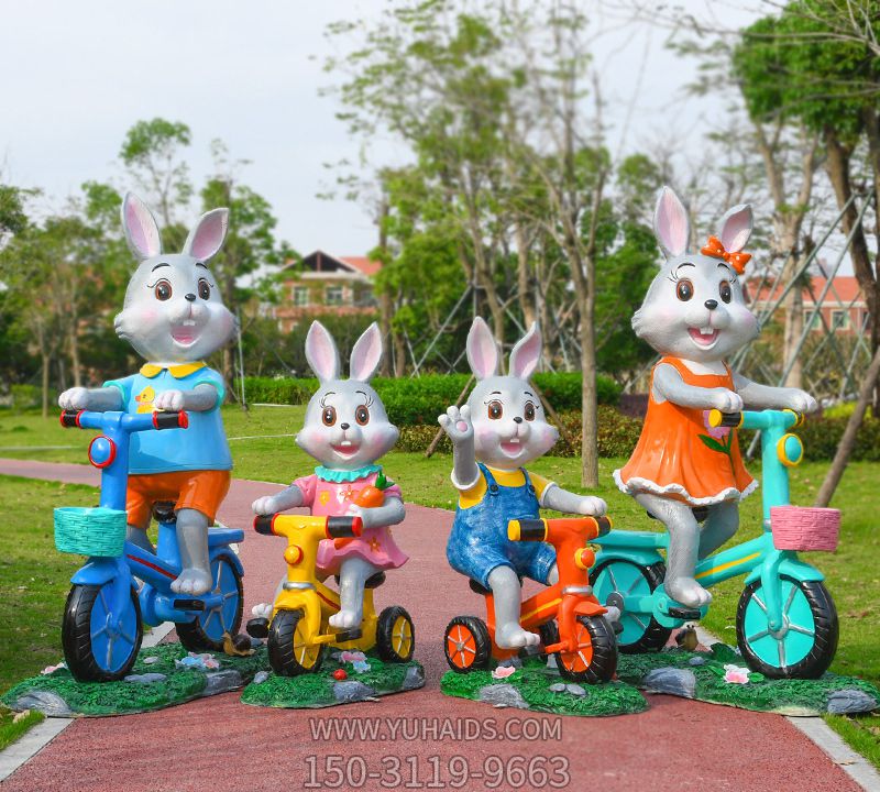 商场儿童游乐园骑车兔子一家玻璃钢博鱼网页版