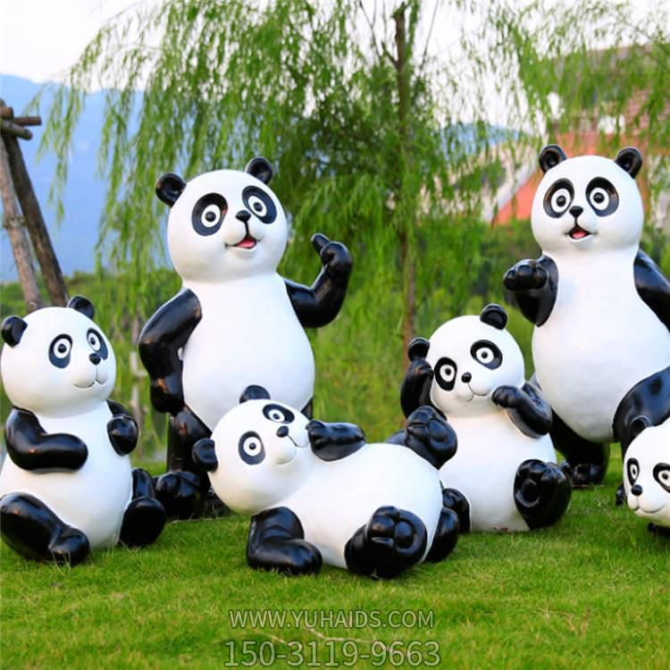玻璃钢卡通园林景观玻璃钢熊猫博鱼网页版