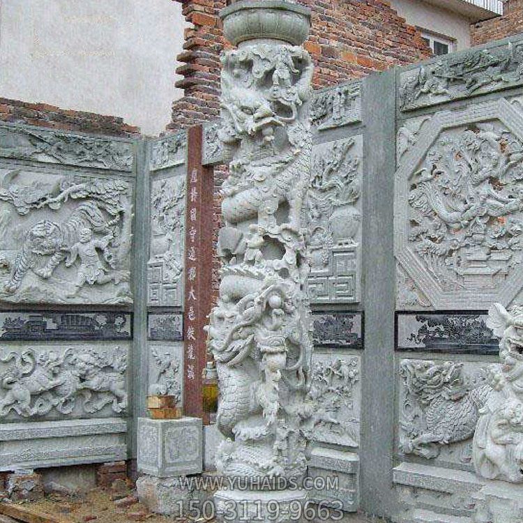 古建高浮雕壁画，盘龙柱博鱼网页版