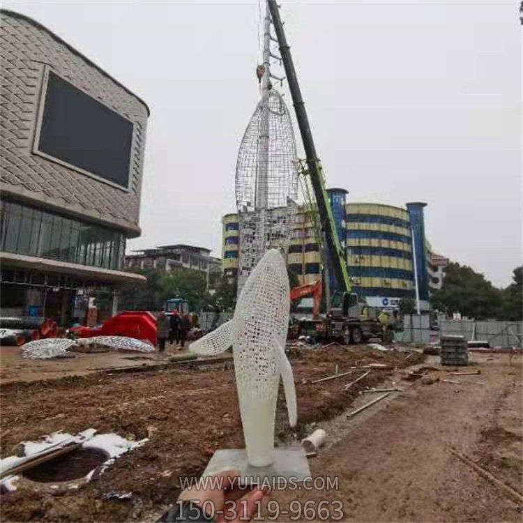 不锈钢镂空创意园林景观鲸鱼博鱼网页版