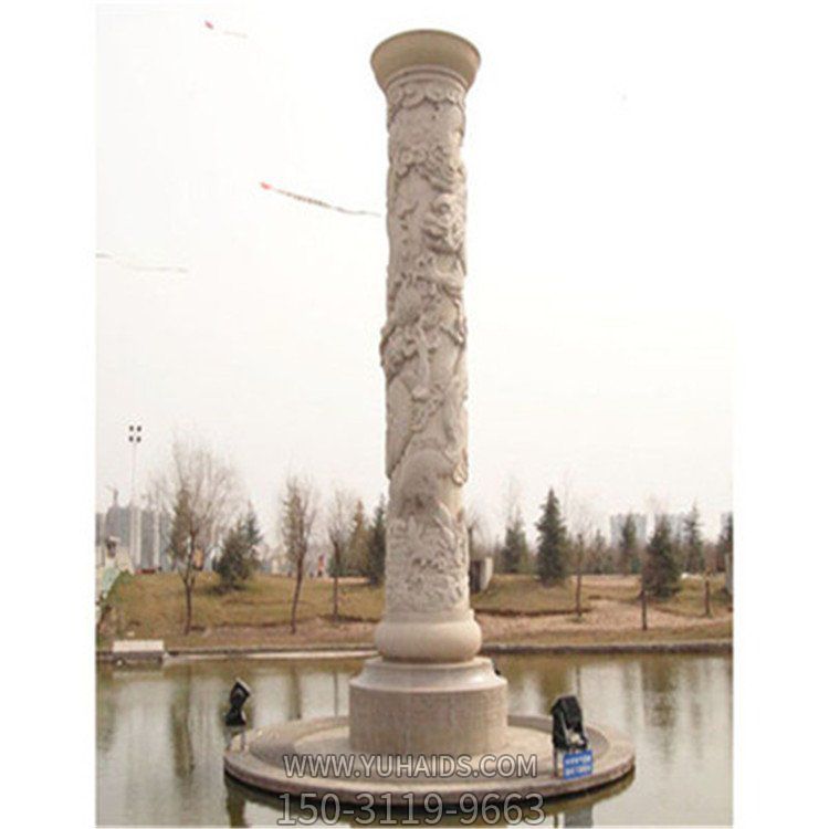 公园景观文化柱 大型石雕龙柱博鱼网页版