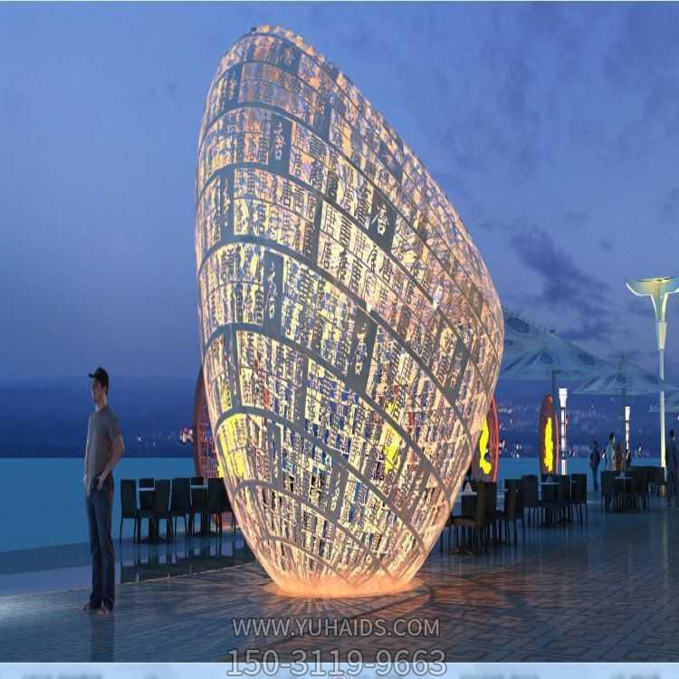 酒店户外摆放不锈钢镂空创意造型灯光夜景观博鱼网页版