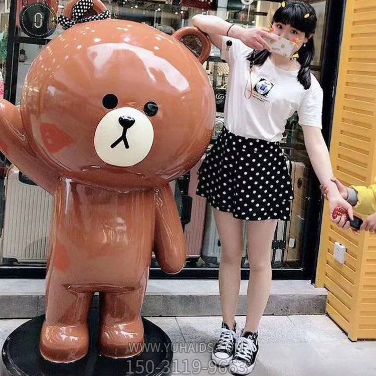 商场拍照创意玻璃钢维尼熊博鱼网页版