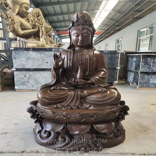 宗教寺庙大型铸铜段铜滴水观音博鱼网页版