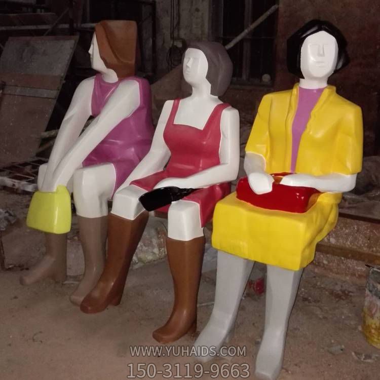 玻璃钢户外园林抽象的人物景观博鱼网页版