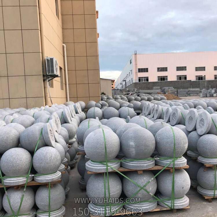 天然花岗岩石材雕刻景点学校门前摆放挡车石球博鱼网页版