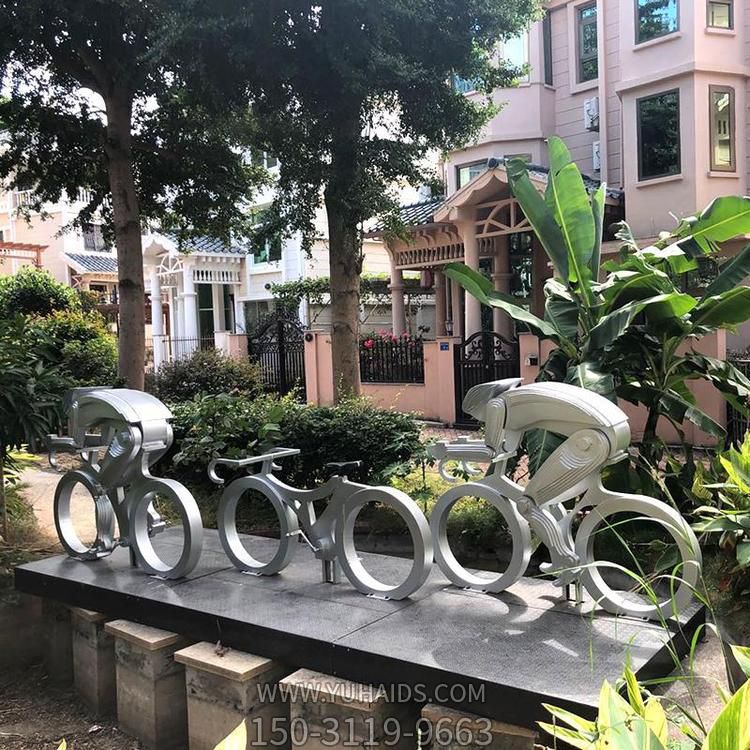 不锈钢骑行 运动人物雕像小区公园摆件博鱼网页版