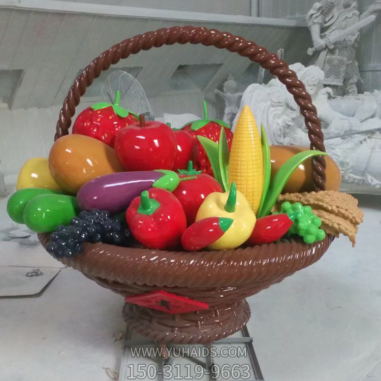 玻璃钢彩绘户外园林大型熟菜篮子博鱼网页版