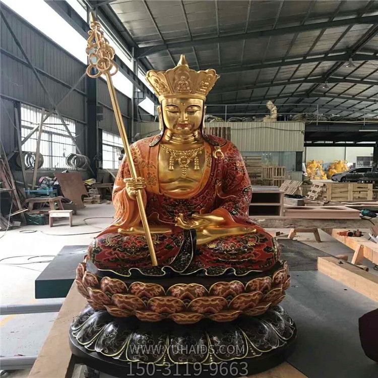 宗教庙宇不锈钢彩绘供奉佛像地藏王博鱼网页版